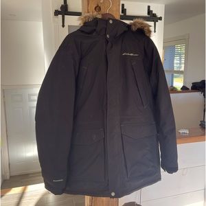Eddie Bauer Down Parka with Faux fur removable hood